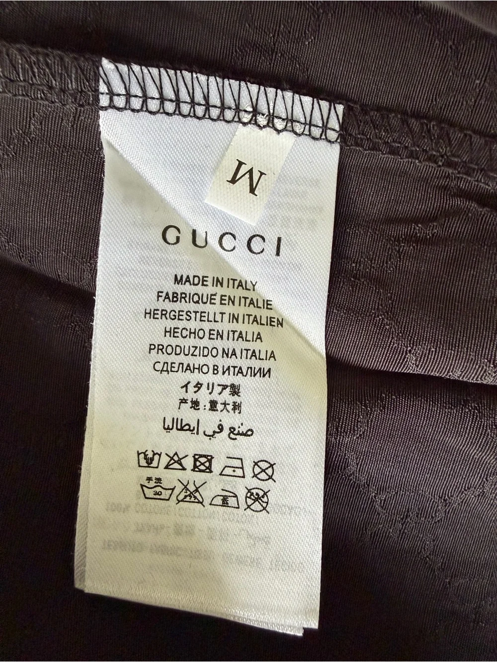 Gucci Black Monogram Long-Sleeve Button-Down Shirt